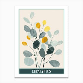 Eucalyptus Tree Illustration Flat 8 Poster Canvas Print