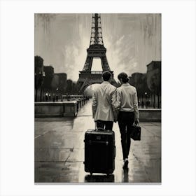 Two Lovers In Paris Canvas Print