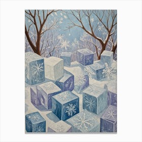 Snow Cubes no2 Canvas Print