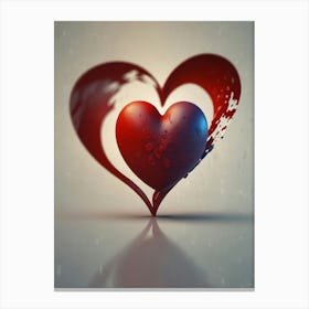 Abstract Heart Canvas Print