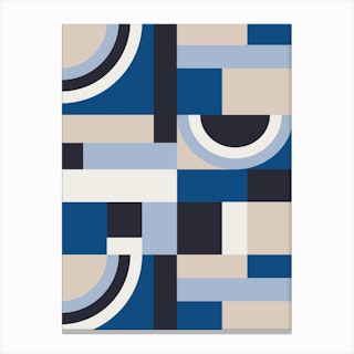 Classic Blue Blocks Canvas Print
