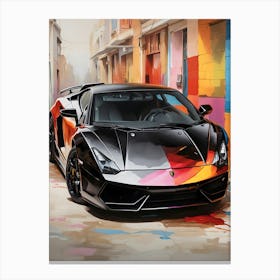 Lamborghini Oil Painting Canvas Print