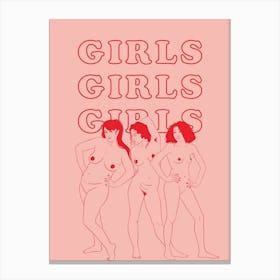 Girls Girls Girls Canvas Print