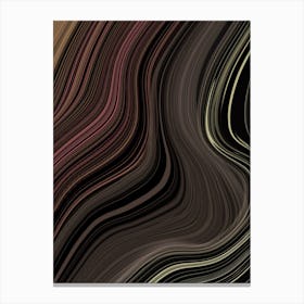 Abstract Wavy Lines Canvas Print