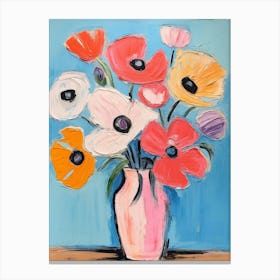 Flower Painting Fauvist Style Anemone 2 Canvas Print