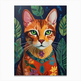 Cat In A Dress Canvas Print