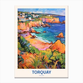 Torquay England 3 Uk Travel Poster Canvas Print