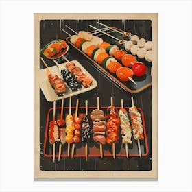 Yakitori & Yakiniku Japanese Grill Mid Century Modern Canvas Print