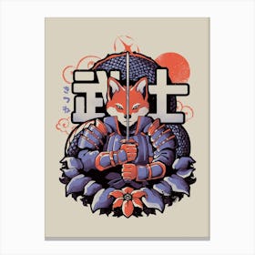 Samurai Fox Canvas Print