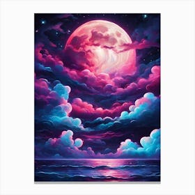 Full Moon In The Sky 2 Canvas Print