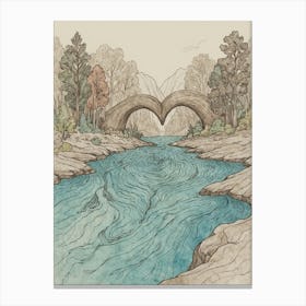 Heart Bridge Canvas Print