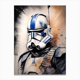 Captain Rex Star Wars Painting (23) Canvas Print