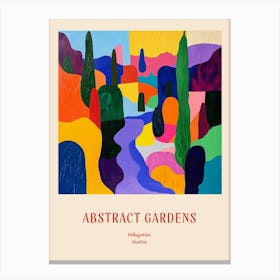 Colourful Gardens Volksgarten Austria 1 Red Poster Canvas Print