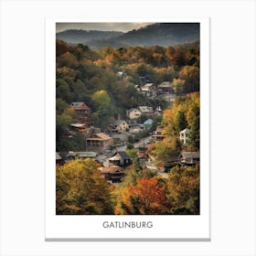 Gatlinburg Watercolor 1travel Poster Canvas Print