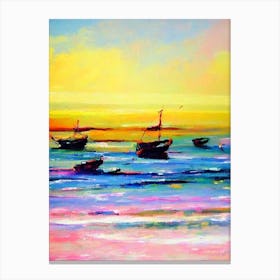 Ngapali Beach, Myanmar Bright Abstract Canvas Print