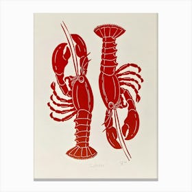 Lobsters 1 Canvas Print