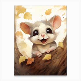 Adorable Chubby Posing Possum 5 Canvas Print