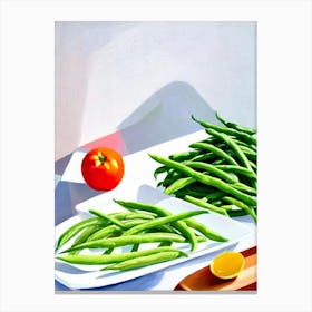 Green Beans Tablescape vegetable Canvas Print