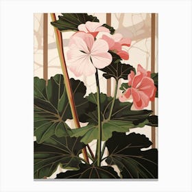 Flower Illustration Geranium 1 Canvas Print