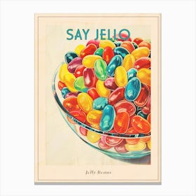 Jelly Beans Vintage Retro Illustration 2 Poster Canvas Print