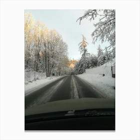 Snowy Road 2 Canvas Print