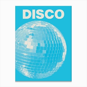 Disco Blue Canvas Print