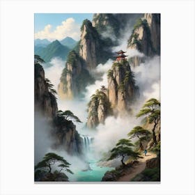 Chinese Mountain Landscape Painting (15) Canvas Print