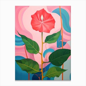 Bougainvillea 3 Hilma Af Klint Inspired Pastel Flower Painting Canvas Print