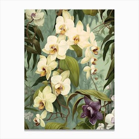 Orchids In The Jungle Canvas Print