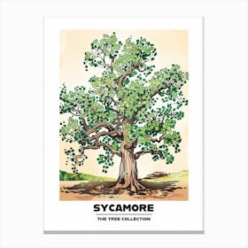 Sycamore Tree Storybook Illustration 1 Poster Canvas Print