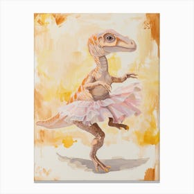 Dinosaur Lizard In A Tutu 1 Canvas Print