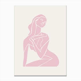 Abstract Pink Figure 1 Canvas Print