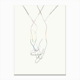 Pride Holding Hands Canvas Print