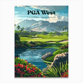 PGA West Golf Resort Digital Travel Art Toile