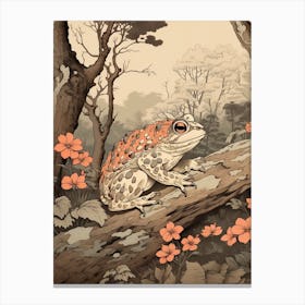 Vintage Japanese Toad 3 Canvas Print