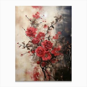 Vintage Dark Flowers 3 Canvas Print