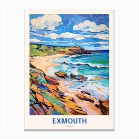 Exmouth England 5 Uk Travel Poster Canvas Print