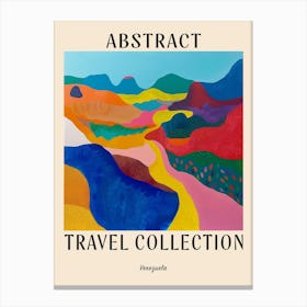 Abstract Travel Collection Poster Venezuela Canvas Print