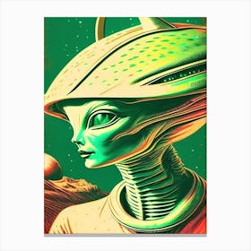 Extraterrestrial Vintage Sketch Space Canvas Print