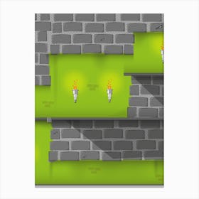Dungeon creepy video game. Canvas Print