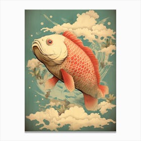 Fish Lanterns Japanese Kitsch 2 Canvas Print