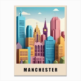 Manchester City Low Poly (2) Canvas Print