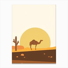 Camel In The Desert 1 Canvas Print