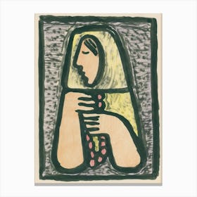Woman With A Rosary, Mikuláš Galanda Canvas Print