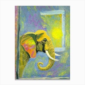 Elephant In The Window 1 Canvas Print