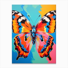 Pop Art Small Tortoiseshell Butterfly  1 Canvas Print