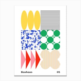 Geometric Bauhaus Poster 5 Canvas Print