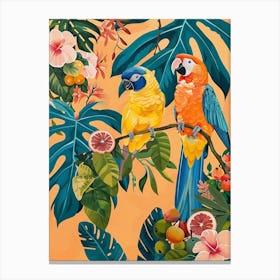 Tropical Jungle Birds Canvas Print