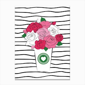 Pink Roses Canvas Print