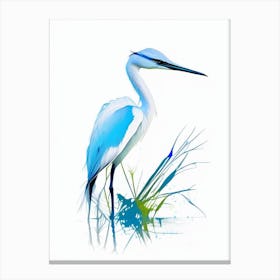 Little Blue Heron Impressionistic 3 Canvas Print